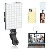 OLRPT Selfie Light, Phone Light with Front & Back Clip, 60 LED Portable Light with 3 Modes, 5000mAh Rechargeable Video Light for Phone, iPhone, IPad, Laptop, TikTok, Makeup, Live Stream, Vlog