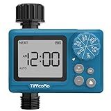 TiFFCOFiO Sprinkler Timer Outdoor, Digital Pogrammable for Garden Hose, Irrigrtion Timer with Rain Delay and Manual Mode (1 Pack)