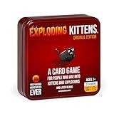 Exploding Kittens Original Edition in Collectible Tin - Fun & Hilarious Card Game for Kids and Adults, Ideal for Party Family Game Night and Party, 56 Cards Included