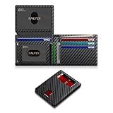 Wallet for Men Slim RFID Blocking Leather Credit Card Holder Wallet for 14 Cards, Bifold Minimalist Thin Wallet with 2 ID Windows & Cash Slot, Front Pockt Carteras Para Hombres, Birthday Gifts for Men