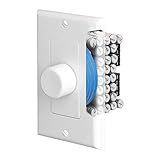 OSD Audio Resistor Based 150W in Wall Volume Control for Home Speakers, Rotary Knob White VKR120