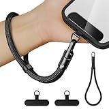 XCHKRM Anti Theft Phone Wrist Strap With 2 Metal Tether Tabs，Adjustable Wristlet & Hand Cell Phone Lanyard for Women and Men