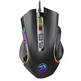 Redragon M602 Gaming Mouse, Ergonomic RGB Gaming Mouse Wired with 7200 Adjustable DPI, 9 Programmable Buttons, Professional Software for Gamer Office [Black]