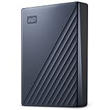 WD 2TB My Passport Ultra, Blue, Portable External Hard Drive, backup software with defense against ransomware, and password protection, USB-C and USB 3.1 - WDBC3C0020BBL-WESN
