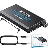 eSynic 16-300 Ohms Headphone Amplifier- Rechargeable Hi-Fi 3.5mm Audio Amplifier with Gain Switch& Aluminum Alloy Body-Headphone Amp Portable forPhone/Laptop/PC [Also As The Aux Amplifier for Car]