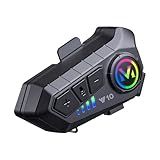 BTQILEYOO Y10 Motorcycle Helmet Bluetooth Headset, Bluetooth 5.3 Headphone, Smart Noise Reduction, HiFi Level Sound Quality, IPX6 Waterproof, 2 Different Types of Mic, Compatible with All Helmets