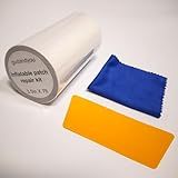 TPU Inflatable Patch Repair Kit,High adhesively and Waterproof,Suitable for Inflatable Air Matress,Bounce House,Pool Float,Tent, Costumes, Decorations (3.5in X 7ft)