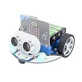 ELECFREAKS microbit Mini Cutebot Kit Compatible with BBC Micro:bit V2 and V1, DIY Programmable Robot Car Kit, STEM Educational Project, Graphical Makecode Coding Car(Without Micro:bit and AAA Battery)