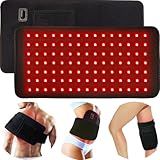 Red Light Therapy Pad for Body Back Knee Shoulder Hands Feet Portable 660nm 850nm Home Use 3 Chips in 1 Infrared Wrap Belt Gift for Women Men (Corded)