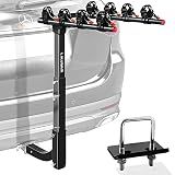IKURAM R 4 Bike Rack Bicycle Carrier Racks Hitch Mount Double Foldable Rack for Cars, Trucks, SUV's and minivans with a 2" Hitch Receiver
