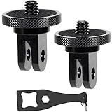 Aluminum Camera Tripod Adapter 1/4"-20 Conversion Adapter Mounts Compatible with Gopro Action Cameras Insta360 and Other Standard 1/4 Accessories, Quarter Inch Mount Adapter (Type AA)