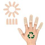JWHOO Gel Finger Cots (Breathable, Latex Free), Finger Protectors with Hole(14PCS), Silicone Finger Gloves, Finger Covers for Hand Eczema, Trigger Finger, Finger Cracking, Finger Arthritis, Reusable.