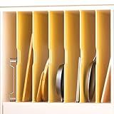 6 Set Trim-to-Fit Wood Tray Dividers for Cabinet, Cookie Sheet Organizer, Multi Layer Embedded Plug-in Board Storage, Cuttable DIY Storage Divider Insert for Kitchen Bedroom Cabinet Closet