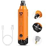 Casfuy 6-Speed Dog Nail Grinder - Newest Enhanced Pet Nail Grinder Super Quiet Rechargeable Electric Dog Nail Trimmer Painless Paws Grooming & Smoothing Tool for Large Medium Small Dogs (Orange)