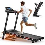 FYC Folding Treadmill for Home Gym - 3.5HP Quiet Motor, 1-15° Auto Incline, Bluetooth Speakers, App Control, Pulse Handles, Dual Shock Absorption