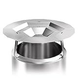 Heat Deflector for Solo Stove Bonfire 19.5", 304 Stainless Steel Portable Heat Diffuser with Handle&Leg Accessory for Bonfire Fire Pit Captures/Redirects Warmth for Solo Stove Accessories
