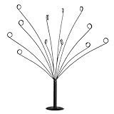 CraftyCrocodile Gift Card Tree Holder – Metal Display Stand with 11 Flexible Clips for Photos, Cards & Notes – Matte Black Finish