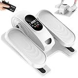 DamKee Under Desk Elliptical Exercise Machine, Electric Ellipse Leg Exerciser as Seen on TV, 15 Speeds Foot Exerciser While Sitting for Seniors, Portable Seated Pedal Exerciser for Home Office