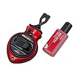 TAJIMA Chalk Line - Chalk-Rite II Chalk Box with Extra Bold 1mm Snap Line & Five Gear Quick Retrieval - CR201R-PR