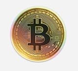 Holographic Bitcoin Sticker, BTC Coin Vinyl Sticker - 3" by 3" Crypto Gear, Perfect for Laptop, Window, Vehicle, Home, Office, Dorm and More!