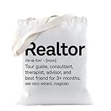 TSOTMO Realtor Tote Bag Real Estate Gift Seller Marketing Guide Survival Kit Bag Thank You Gift For Realtor (Real guide Canvas)