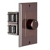 OSD Audio 100W in Wall Volume Control Impedance Matching for Home Speakers, Rotary Knob Brown SVC100