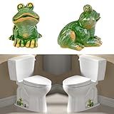 Resin Toilet Bolt Caps: Decorative Toilet Bolt Covers and Functional Bathroom Accessories Set of 2, Swift Installation and Rust Prevention (2pcs FROG)