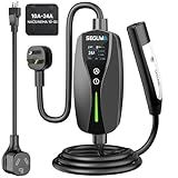 SEGUMA Level 1/2 Tesla Charger (10A-24A)-Dual Voltage 240V NEMA 10-30 3-Prong Dryer Outlet Plug & 120V NEMA 5-15 Adapter, 25ft Extension Cable, Portable Home Mobile NACS Connector for Model Y/3/S/X