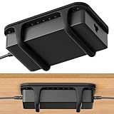 ELETIUO Universal Silicone Laptop Charger Holder,Under Desk Power Brick Mount Organizer for Charging Brick & Cables,Flexible Non-Slip Power Bricks Mount,Secure Supply Holder for Laptop Charger,Black