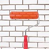 Hanroy 7'' Patterned Paint Roller for Wall Decoration Classic Brick Embossing Texture Rubber Roller Decorative Household DIY Paint Art Tool for Wall Decoration(EG109T)