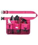 UNCO- Adjustable Gardening Belt, Pink, 7 Pockets, Wear, Cut and Water Resistant, Garden Tool Belt Pouch, Waist Apron with Pockets