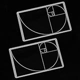 LUAATT Golden Ratio Viewer,2 Pack Portable Fibonacci Composition View Finder,Photography Scale Viewing Tool,Credit Card Size