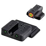 TruGlo Tritium Pro Night Sights, Compatible with Smith & Wesson M&P Series | Glow-in-The-Dark Front & Rear Gun Sight Set with Orange Focus Lock Front Ring