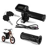 Dilomber 48V Bike Throttle Compatible with Tuttio Soleil 01 Electric Dirt Bike Only w/LCD Display and M Button (New Version, Cannot Be Used Interchangeably with The Old Throttle)