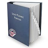 TRS Legacy Planning Portfolio | Important Documents Organizer Binder Kit, Family Emergency Organizer for Medical, Insurance, Passwords & Pets, 1.5 Inch D-Ring Linen with Pre-Labeled Tabs | Navy Linen