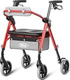 Walkers for Seniors, Z11 Rollator Walker with Seat, Max 380 lbs, Avant Walkers with Ergo Seat & Backrest, Foldable Rollator Adjustable Height, All Terrain Walker, Lightweight