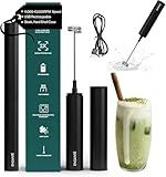 ENSANTE Ultra Fast Electric Milk Frother Wand Handheld 11,000RPM, Mini Whisk Mini Blender Rechargeable Frother for Protein Powder Lattes Matcha, Travel Frother with Case, Coffee Stirrers Electric
