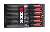F. DICK 1187102-2K 2K-Grip Key File Set, 100 mm, Grey/Black/Red, Set of 6 Pieces