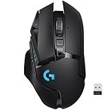 Logitech G502 Lightspeed Wireless Gaming Mouse with Hero 25K Sensor, PowerPlay Compatible, Tunable Weights and Lightsync RGB - Black