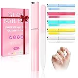 NICEMOVIC 6 Pack Glass Nail File for Natural Nails, Stocking Stuffers for Teen Girls Women Adults, Birthday Christmas Bulk Small Gifts for Women Teens Girls, Easter Basket Stuffers, Mothers Day Gifts