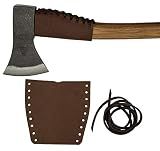 1844 Helko Werk Made in USA Genuine Leather Axe Handle Collar Brown #8635BR