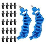 2-in-One Drip Irrigation Tubing Hole Punch Tools, 1/4 Inch Hole Punch Fitting & Emitter Insertion, Drip Line Plugs Goof Plugs