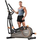 Niceday Elliptical Exercise Machine, Elliptical Machine for Home, Magnetic Elliptical Trainer with 19IN Stride, 16 Resistance Levels, 400LBS Loading Capacity, Support Kinomap APP Brown