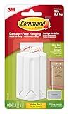Command Wire Back Hangers, Holds up to 3 lb, 3 Hangers with 6 Command Strips, Damage Free Hanging Picture Hangers for Wire Back Frames up to 11" x 17", No Tools Frame Hanger for Living Spaces