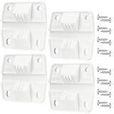 Omoojee Cooler Plastic Hinges, Cooler Hinges with Screws for Coleman Cooler, Cooler Hinges Replacement Kit, 4 Pack