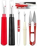FIVEIZERO Seam Rippers for Sewing – 2 Big and 2 Small Stitch Remover Tools, Thread Ripper, Embroidery Removal Tool with Thread Snips