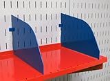 Wall Control Shelf Divider for 9in Deep Pegboard Shelf Assembly for use Pegboard and Slotted Tool Board – Blue