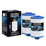 POOLPURE 6CH-940 Spa Filter Replaces PWW50P3(1 1/2" Coarse Thread), 817-0050, Filbur FC-0359, 25252, 03FIL1400, Waterway Front Access Skimmer, Screw in SAE Thread Filter 2 Pack