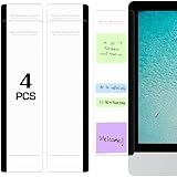 Monitor Memo Board, 4PCS Transparent Computer Monitor Side Panel Creative Desktop Memo Board, Acrylic Desktop Computer Sticky Note Holder for Home Office