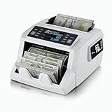LOLARAN N71 Money Counter Machine Mixed Denomination, Dual-Display Mixed Denomination Value Counting Machine with UV/MG/IR/DD Counterfeit Detection, USD, EUR, MXN, GBP and CAD Business Money Counter